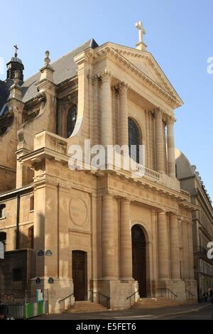 Tempio protestante de l'Oratoire du Louvre, rue Saint-Honore a Parigi Foto Stock