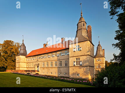 Schloss Westerwinkel, moated castle, Ascheberg, Münsterland, Renania settentrionale-Vestfalia, Germania Foto Stock