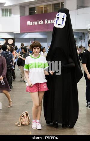 Londra, Inghilterra Cosplayers a Hyper Giappone in Earls Court. Foto Stock