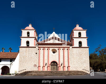 La storica di Santa Barbara Missione spagnola in California, Stati Uniti d'America Foto Stock