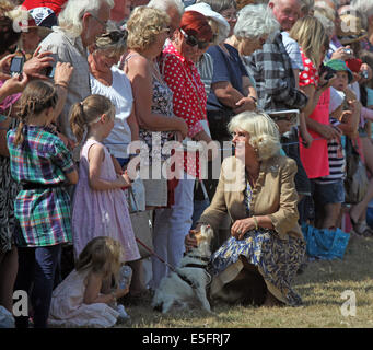 Norfolk, Regno Unito. Il 30 luglio, 2014. S.a.r. il principe Charles, Principe di Galles e Camilla, duchessa di Cornovaglia, frequentare la 133Sandringham Flower Show in Norfolk Credito: Ian Ward/Alamy Live News Foto Stock