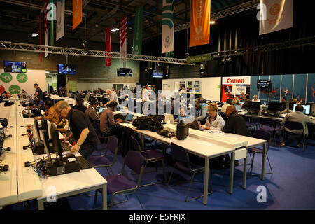 Il SECC, Glasgow, Scotland, Regno Unito. Il 30 luglio, 2014. Giochi del Commonwealth il giorno 7. Centro stampa Credito: ALAN OLIVER/Alamy Live News Foto Stock