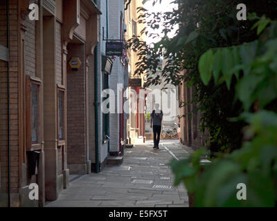 Un tranquillo vicolo nel centro di Cambridge Foto Stock