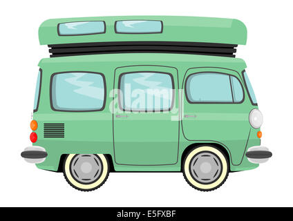 Camper in fumetto. Foto Stock