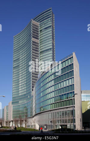 La moderna architettura di edificio in Lombardia, Milano, Italia Foto Stock