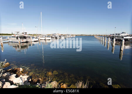 Il molo moderno in marina di Jurien Bay, Australia occidentale Foto Stock