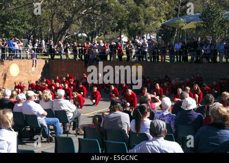 Durante NSW settimana dell'istruzione in Australia, scuole mettere nei giorni di apertura per i genitori e amici, qui in una scuola pubblica di Sydney Foto Stock