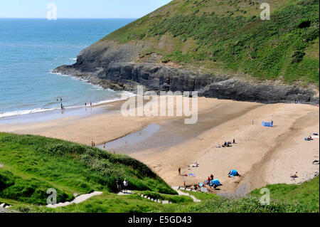 Mwnt spiaggia vicino Cardigan, Ceredigion, Dyfed Galles Foto Stock