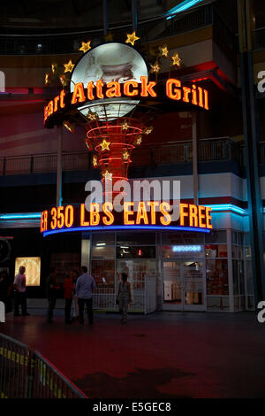 L'attacco di cuore ristorante grill in Fremont Street, Las Vegas, Nevada, STATI UNITI D'AMERICA Foto Stock