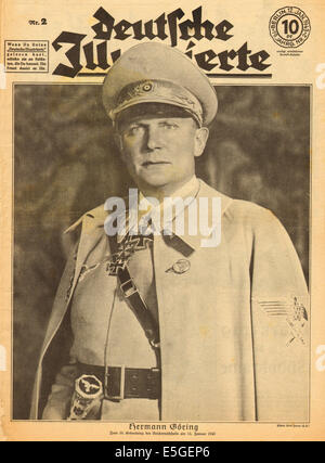 1943 Deutsche Illustrierte pagina anteriore che mostra Reichsmarschall Hermann Goering Foto Stock