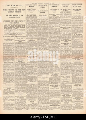 1939 i tempi pagina 6 reporting la minaccia delle mine tedesche Foto Stock