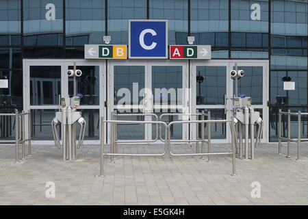 Ingresso nel settore C sullo sport stadium Foto Stock