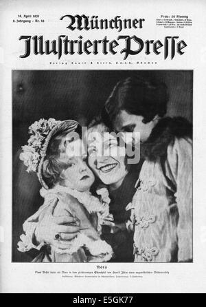 1931 Münchner Illustrierte Presse (Germania) anteriore foto di copertina di attrice tedesca Bessel Ehmi Foto Stock