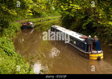 Stretta sulla barca Kennet & Avon Canal Bath Somerset Foto Stock