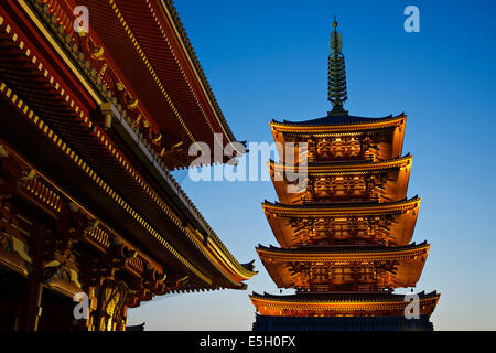 Il Tempio di Senso-ji, Tokyo, Giappone. Foto Stock