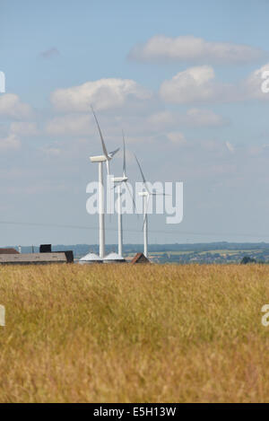 Wind Farm Emberton wind farm si trova a 2 miglia ad est di Emberton nel distretto di Milton Keynes, Buckinghamshire, UK Foto Stock
