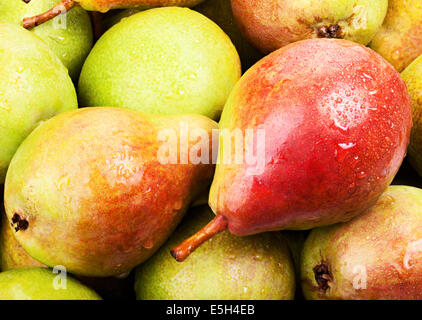 Sfondo di mature succose pere per il tuo design Foto Stock