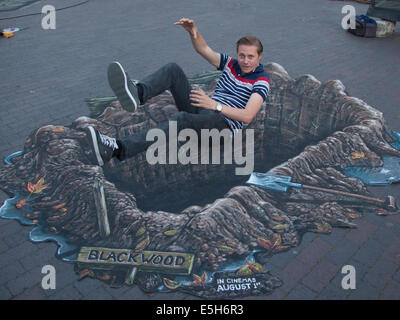 Lancio del lungometraggio Blackwood con 3D'illustrazione da Joe Hill a Canary Wharf, Londra. Blackwood Direttore Wimpenny Adam Foto Stock