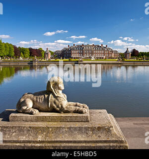 Schloss Nordkirchen Palace, un barocco palazzo moated, Nordkirchen, Westmünsterland, Münsterland, Renania settentrionale-Vestfalia Foto Stock