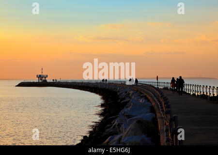 9544. Marina parete, Herne Bay, Kent Foto Stock