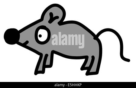 Illustrazione di un cartoon mouse Foto Stock
