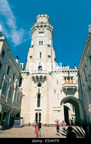 Chateau Hluboka nad Vltavou, Repubblica Ceca Foto Stock