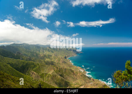 Cabezo del Tejo, costa vicino Taganana, Macizo de Anaga mountain range, Anaga, Tenerife, Isole Canarie, Spagna Foto Stock