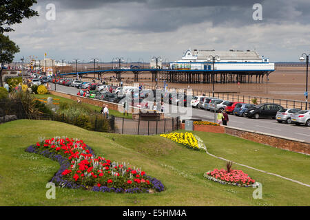 Regno Unito, Inghilterra, Lincolnshire, Cleethorpes, floreali piantare nel molo Gardens Foto Stock