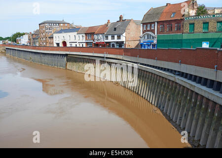 Fiume Nene dalla città ponte Fenland Wisbech Cambridgeshire Regno Unito Foto Stock