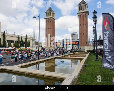 Barcellona Catalogna/SPAGNA - Luglio 4TH, 5TH e 6TH 2014: Barcelona Harley Days 2014 avrà luogo nella città, è il bigges Foto Stock