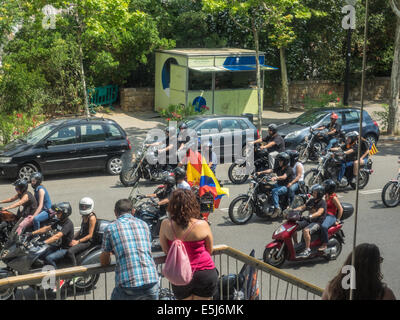 Barcellona Catalogna/SPAGNA - Luglio 4TH, 5TH e 6TH 2014: Barcelona Harley Days 2014 avrà luogo nella città, è il bigges Foto Stock