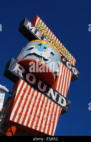 Memorizzare i segni, Lone Pine, California Foto Stock