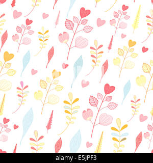 Seamless pattern di colori d'autunno foglie di acero su uno sfondo blu scuro Foto Stock