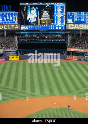 Lo Yankee Stadium, electronic signage, Bronx, New York Foto Stock