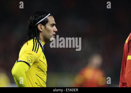 Bruxelles, Belgio. Xiv Nov, 2013. Radamel Falcao (COL) Calcio/Calcetto : internazionale amichevole tra Belgio 0-2 Colombia a Stade Roi Baudouin di Bruxelles in Belgio . © AFLO/Alamy Live News Foto Stock