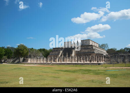 Tempio dei Guerrieri Chichen Itza Yucatan Messico Foto Stock