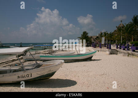 Spiaggia di Puerto Morelos, Messico. Foto Stock