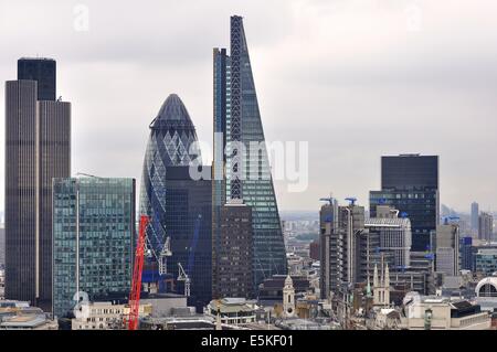 Skyline della città di Londra verso est. Londra, Inghilterra, Regno Unito. Foto Stock