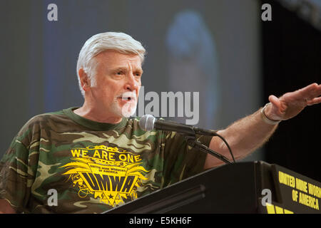 Pittsburgh, Pennsylvania - Cecil Roberts, presidente dei minatori uniti d'America. Foto Stock