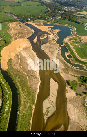 La ricostruzione della bocca del fiume Lippe dall'acqua Lippeverband management association, Reno estuario del fiume Foto Stock