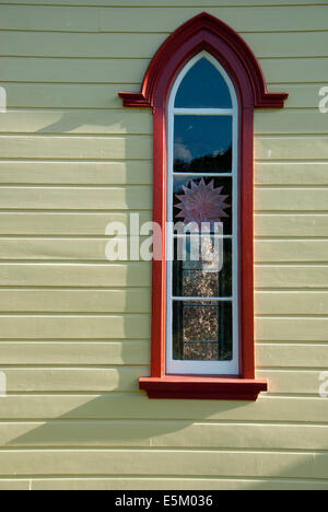 Windows, San Giuseppe chiesa, Suore della Compassione convento, Gerusalemme, Fiume Wanganui, Wanganui, Isola del nord, Nuova Zelanda Foto Stock