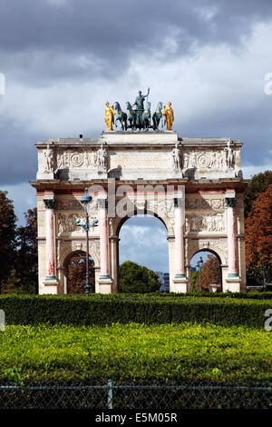 Arc de triomphe du Carrousel a Place du Carrousel, Parigi, Francia Foto Stock