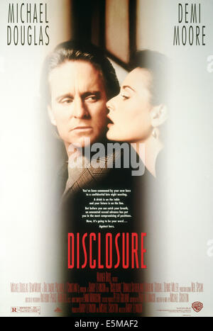 Divulgazione, Michael Douglas, Demi Moore, 1994. ©Warner Bros/cortesia Everett Collection Foto Stock
