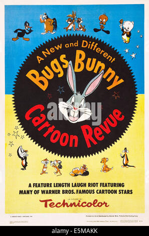 BUGS BUNNY CARTOON REVUE, top l-r: Daffy Duck, sirena antinebbia Livorno, l'Pippo i Gopher (Mac e Tosh), Tweety Pie, Porky Pig, Foto Stock