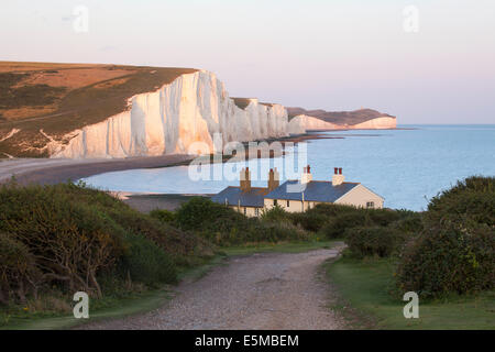 Sette sorelle, East Sussex, England, Regno Unito Foto Stock