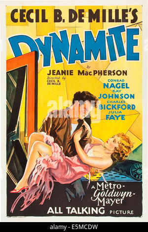 DYNAMITE, locandina, da sinistra: Charles Bickford, Kay Johnson, 1929 Foto Stock
