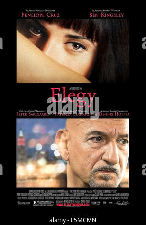 Elegia, Penelope Cruz (superiore), Ben Kingsley (fondo), 2008. ©Samuel Goldwyn Films/cortesia Everett Collection Foto Stock