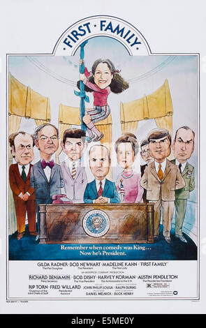 Prima famiglia, Noi poster, Gilda Radner (top), in basso da sinistra: Bob Dishy, Harvey Korman, Richard Benjamin, Bob Newhart, Foto Stock