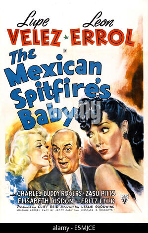 MEXICAN SPITFIRE BABY, noi poster, da sinistra: Marion Martin, Leon Errol, Lupe Velez, 1941 Foto Stock