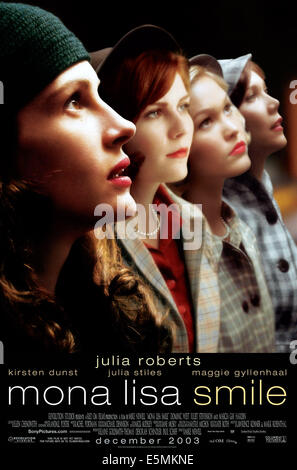 MONA LISA SMILE, Julia Roberts, Kirsten Dunst, Julia montanti, Maggie Gyllenhaal, 2003, (c) Columbia/cortesia Everett Collection Foto Stock